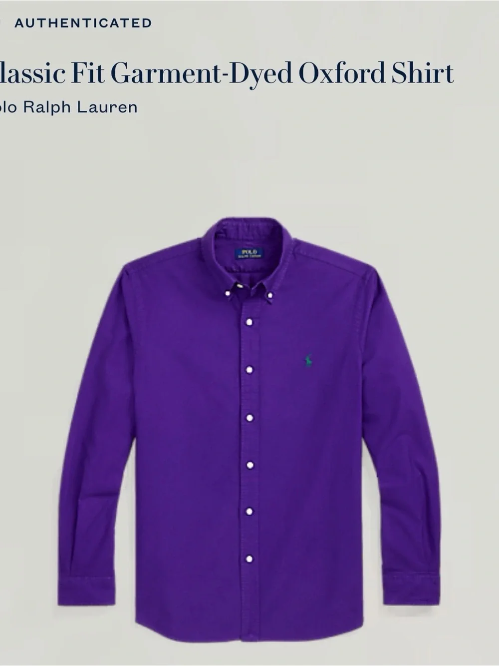 Classic Fit Garment-Dyed Oxford Shirt